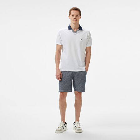 Nautica Erkek Beyaz Classic Fit Polo Yaka T-Shirt