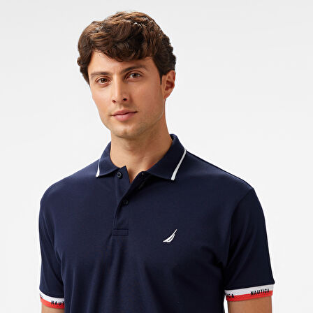 Nautica Erkek Lacivert Classic Fit Polo Yaka T-Shirt