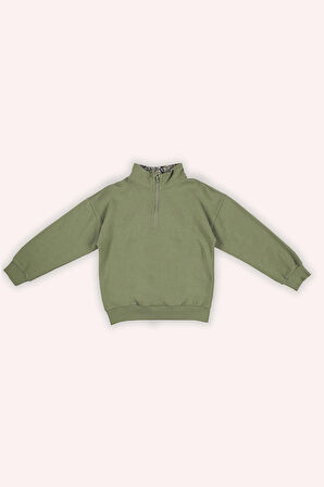 Erkek Çocuk Çanta Detaylı Sweatshirt Lacivert