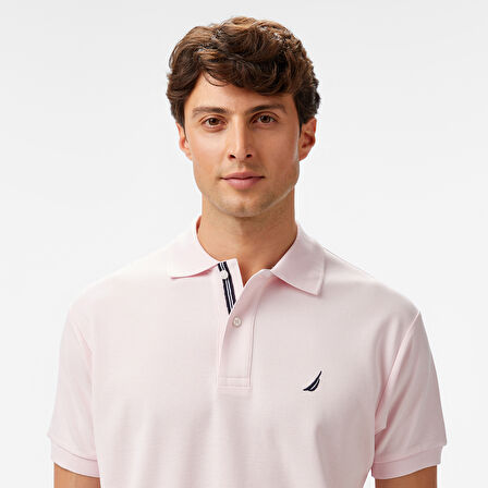 Nautica Erkek Pembe Classic Fit Polo Yaka T-Shirt