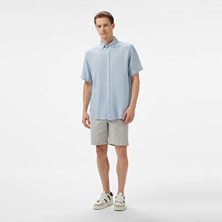 Nautica Erkek Mavi Classic Fit Çizgili Gömlek