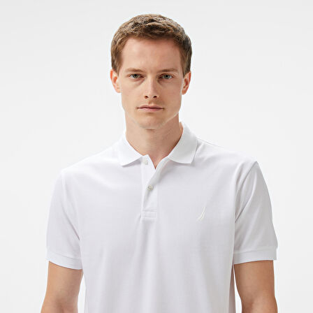Nautica Erkek Beyaz Classic Fit Polo Yaka T-Shirt