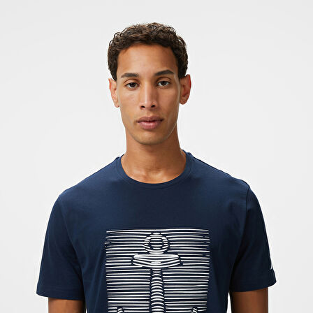 Nautica Erkek Lacivert Regular Fit Baskılı T-Shirt