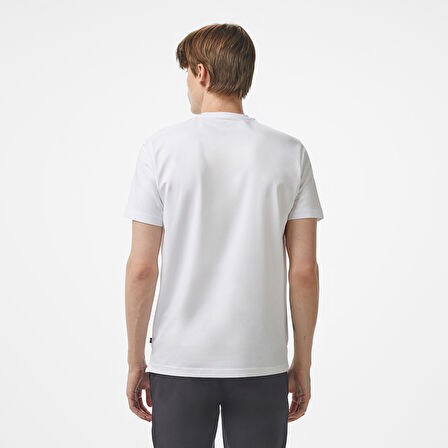 Nautica Erkek Beyaz Regular Fit Baskılı T-Shirt