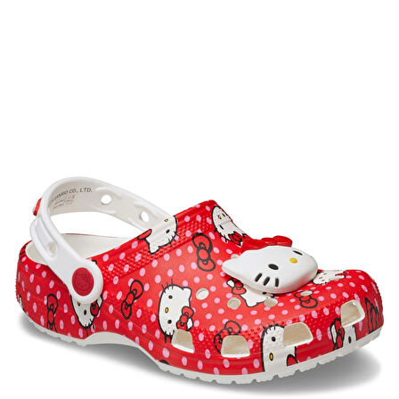 crocs 210576-90H HELLO KITTY RED CLASSIC CLOG ÇOCUK TERLİK SANDALET
