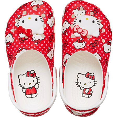 crocs 210576-90H HELLO KITTY RED CLASSIC CLOG ÇOCUK TERLİK SANDALET