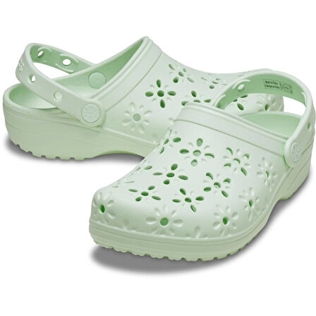 croc 210927-3YH CLASSIC FLORAL CUT OUT CLOG SPOR TERLİK SANDALET