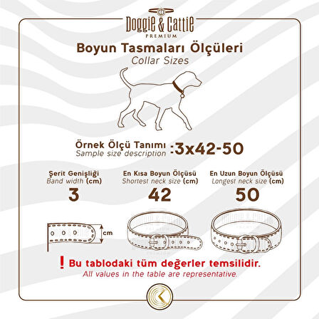 Doggie Konfor Seri Dokuma Köpek Boyun Tasması 5x60-70cm Siyah