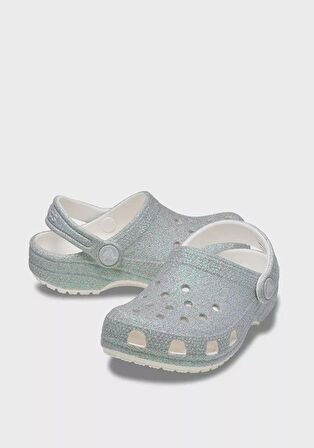crocs 210986-100 CLASSIC IRIDESCENT GLITTER ÇOCUK TERLİK SANDALET
