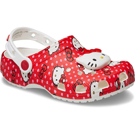 crocs 210577-90H HELLO KITTY RED CLASSIC CLOG BEBEK TERLİK SANDALET