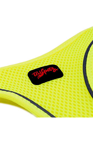 Tailpetz Air Mesh Köpek Göğüs Tasması XSmall 32x36 cm Neon Lime