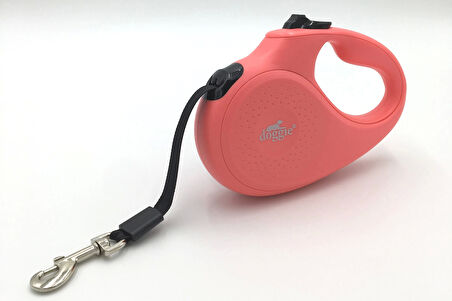 Doggie Master Seri Otomatik Makaralı Köpek Gezdirme 12 kg / 3 M Pembe