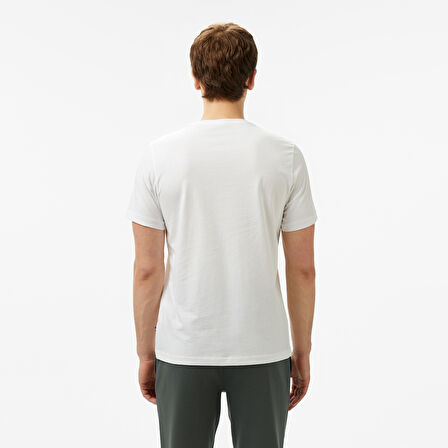 Nautica Erkek Beyaz Regular Fit Baskılı T-Shirt