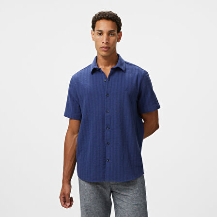 Nautica Erkek Lacivert Classic Fit Gömlek