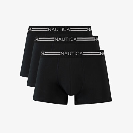 Nautica Erkek Siyah Standart Fit 3'lü Boxer