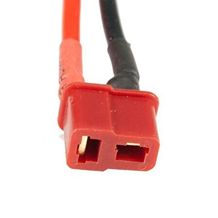12 AWG T-Plug Dişi Lipo Pil Şarj Kablosu 15cm