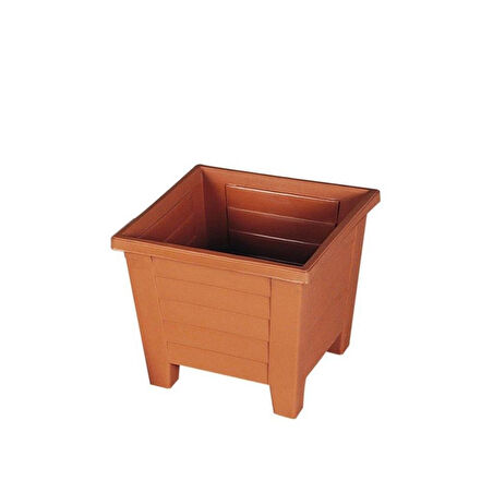Omnipazar  SY-5845 Dekoratif Plastik Kare Ayaklı Saksı 3,5 Litre No 2
