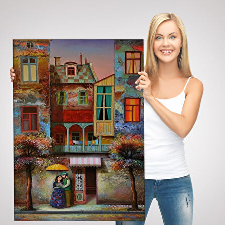 Aşık Çift Kanvas Duvar Tablosu-6046