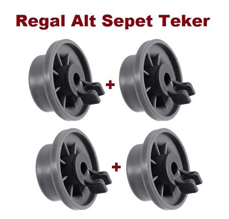 Regal Uyumlu Alt Sepet Teker Bulaşık Makinesi Alt Sepet Tekeri 4 Adet
