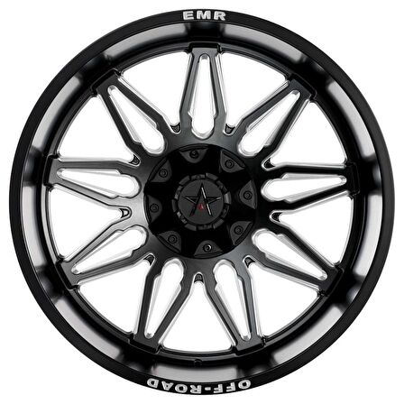 EMR-633-01 12.0x20"-6x139.7 ET-44 106,1 Matt Black Milling Jant (4 Adet)