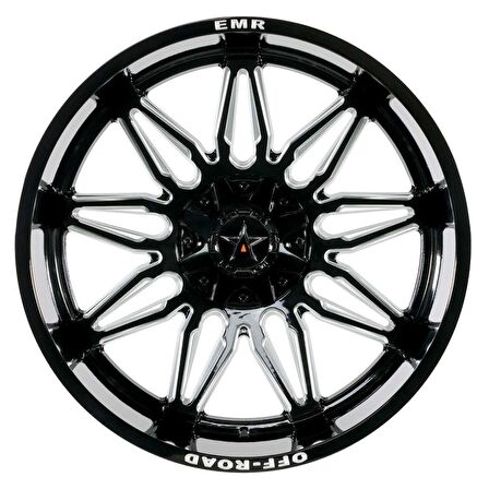 EMR-633-02 12.0x20"-6x139.7 ET-44 106,1 Glossy Black Milling Jant (4 Adet)