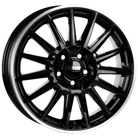 CMS-1264-01 6.0x15"-4x100 ET40 60.1 Diamond Rim Black Gloss Jant (4 Adet)