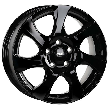 CMS-1060-03 6.5x16" -4x108 ET37.5 63.4 Complete Black Gloss Jant (4 Adet)