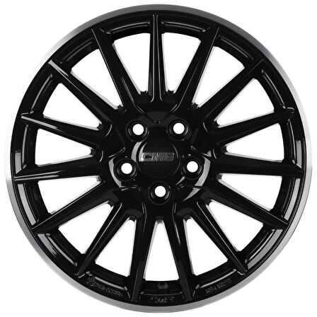 CMS-1264-02 6.0x15-4x100 ET47 54.1 Diamond Rim Black Gloss Jant (4 Adet)