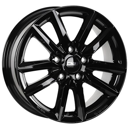 CMS-1275-02 6.5x16"-5x112 ET46 57.1 Complete Black Gloss Jant (4 Adet)