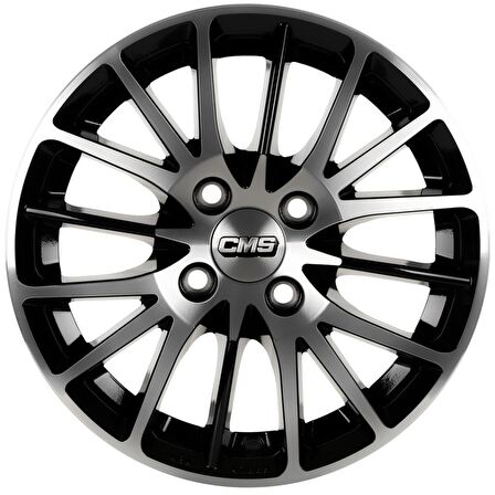 CMS-456-04 6.0x14"-4x100 ET35 67.2 Diamond Black Gloss Jant (4 Adet)