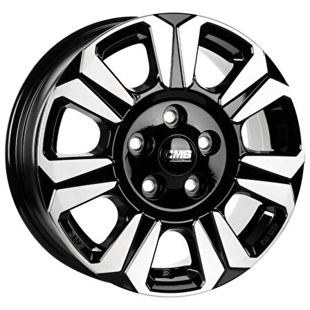 CMS-1239-04 6.5x16"-5x120 ET60 65.1 Diamond Black Gloss Jant (4 Adet)