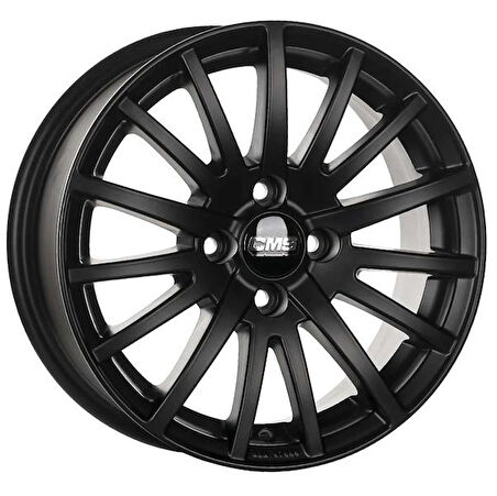 CMS-465-10 6.5x15" -4x108 ET15 65.1 Complete Matt Black Jant (4 Adet)