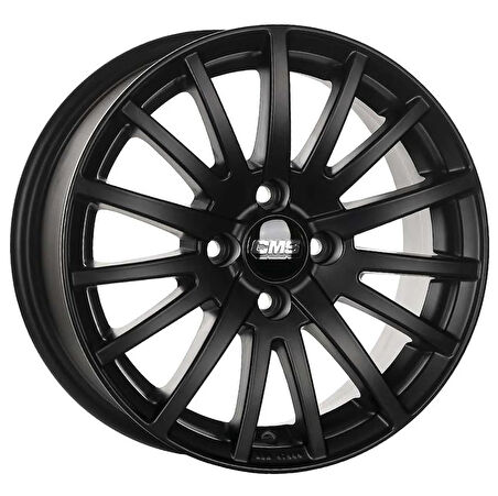 CMS-465-24 6.5x15" 5x114.3 ET45 67.2 Complete Matt Black Jant (4 Adet)