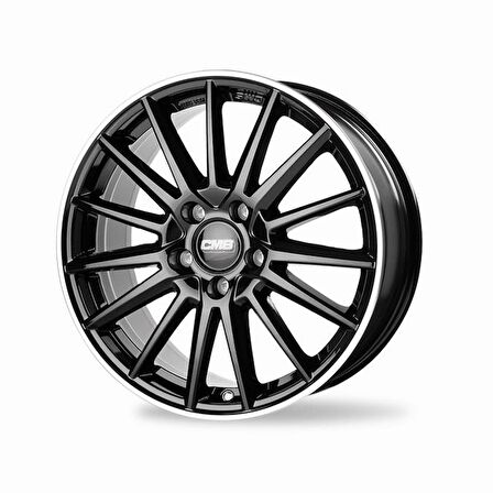 CMS-1264-05 6.0x15"-4x100 ET46 54.1 Diamond Rim Black Gloss Jant (4 Adet)
