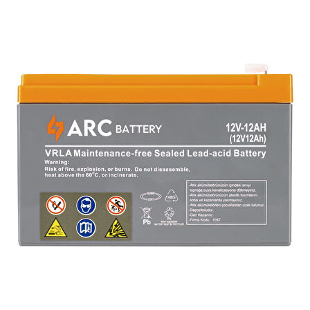 AKUARC 6/12 AH AGM  ARC BATTERY 