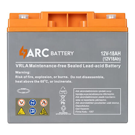 AKUARC 12/18 AH AGM  ARC BATTERY 