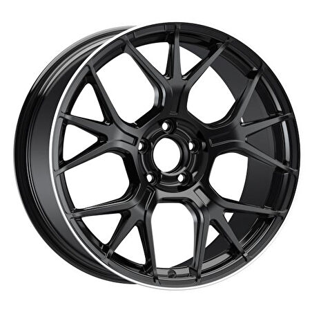 EMR-S1046-02 8.5x19" -5x112 ET38 66.6 Black Lip Diamond Jant (4 Adet)