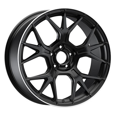 EMR-S1046-13 8.5x19" -5x112 ET42 66.6 Mat Black Lip Diamond Jant (4 Adet)