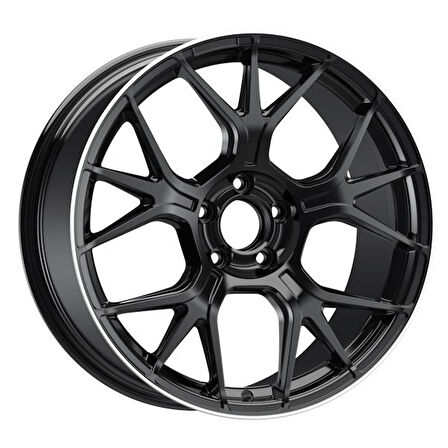 EMR-S1047-02 9.5x19" -5x112 ET45 66.6 Black Lip Diamond Jant (4 Adet)