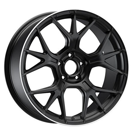 EMR-S1047-13 9.5x19" -5x112 ET48 66.6 Matt Black Lip Diamond Jant (4 Adet)