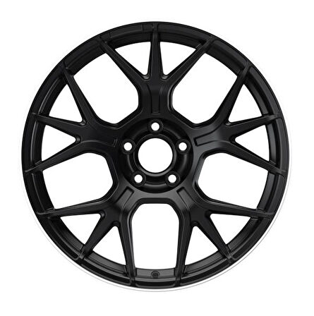 EMR-S1047-13 9.5x19" -5x112 ET48 66.6 Matt Black Lip Diamond Jant (4 Adet)
