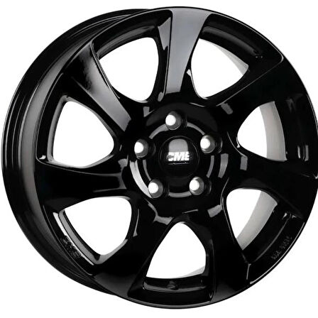 CMS-1059-12 6.0x15" -5x100 ET45 54.1 Complete Black Gloss Jant (4 Adet)