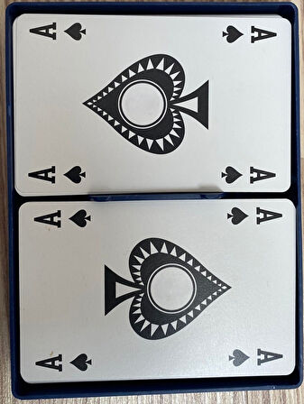 Plastik Oyun Kağıdı Çift Deste Kendi Özel Kutusunda Uzun Ömürlü İskambil Kağıdı