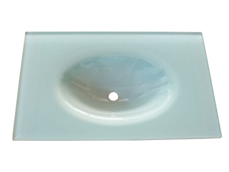 Cam Lavabo 12 mm 70 x 56 cm Beyaz