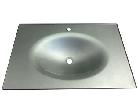 Cam Lavabo 15 mm 70 x 56 cm Metalik Gri