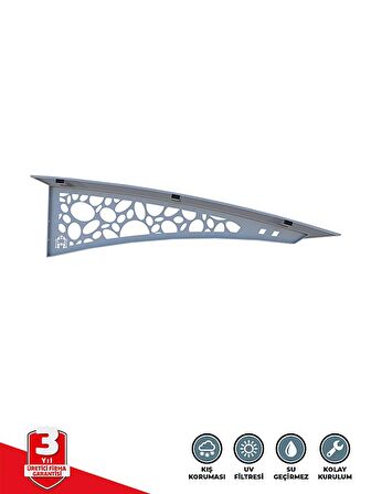 Metal Taşıyıcılı Pratik Sundurma Çakıltaşı Serisi 140X80 cm