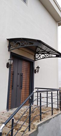 Metal Taşıyıcılı Kapı Üstü Pratik Sundurma 280x120 cm Md2