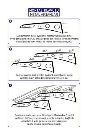 Metal Taşıyıcılı Kapı Üstü Pratik Sundurma 280x120 cm Md2