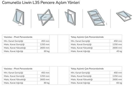 Liwin L35 230V Pencere Açma Motoru  Siyah Renk