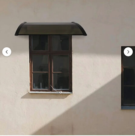Kapı Üstü Pratik Sundurma 120 X 60 Cm Siyah Ayak-Bronz Levha